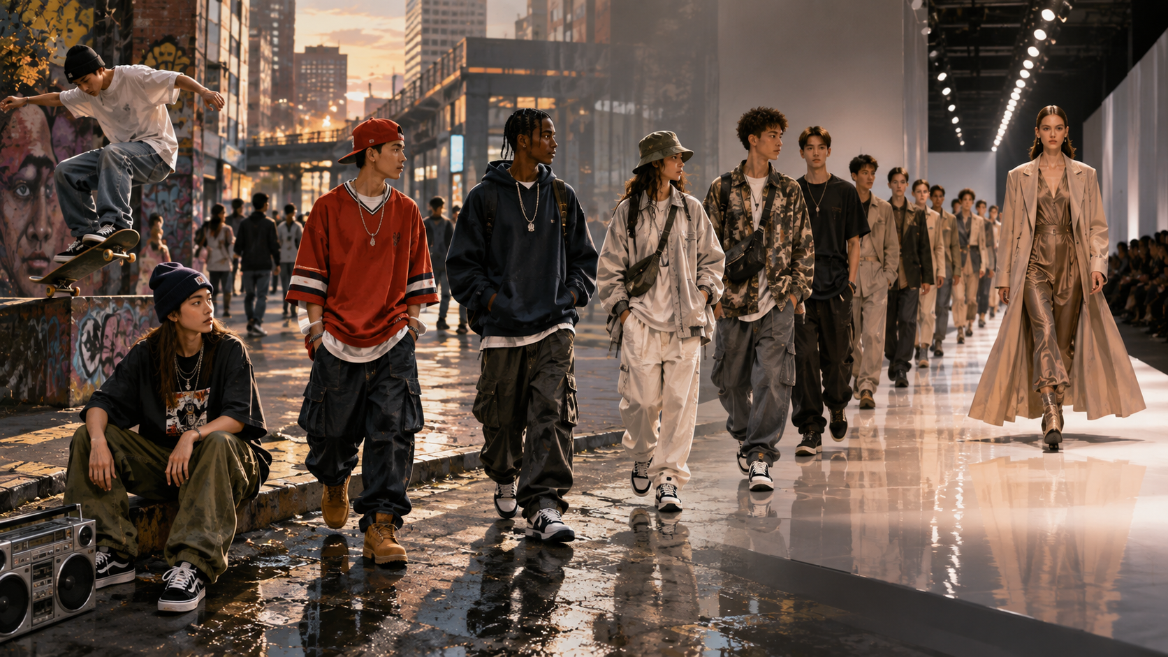streetwear evolving from urban subculture to high fashion