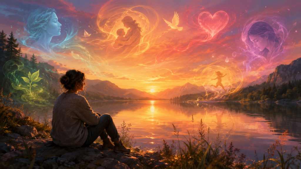 person reflecting on emotions and personal growth