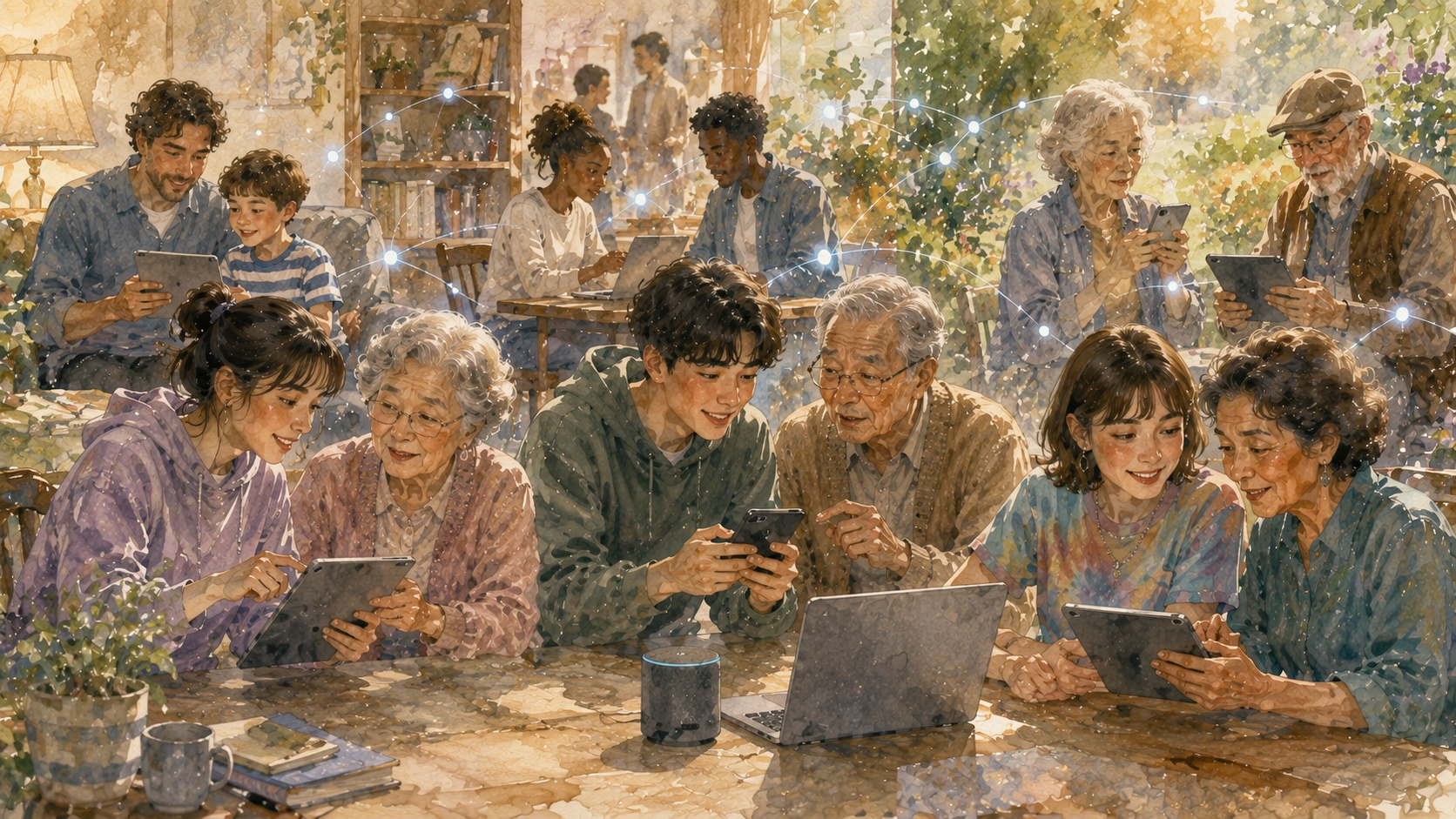 different generations adapting to digital technology and learning from one another