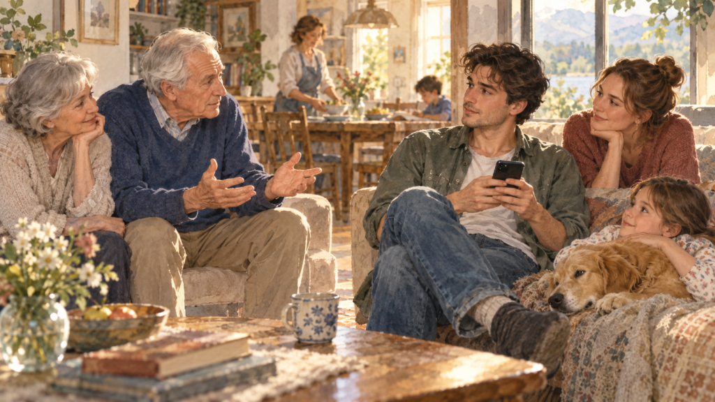 older and younger generations navigating different values and communication styles