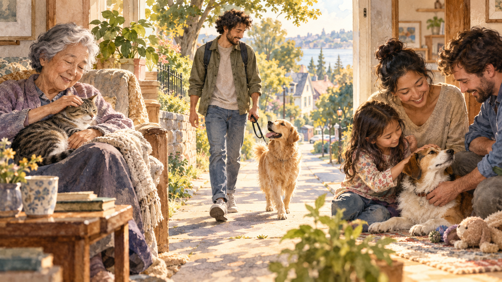 people sharing companionship and everyday life with their pets