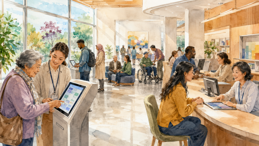 inclusive digital society providing technology and human support for different generations